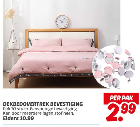 Dekbedovertrek bevestiging