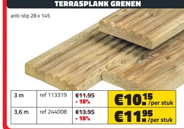 Aanbieding: TERRASPLANK GRENEN