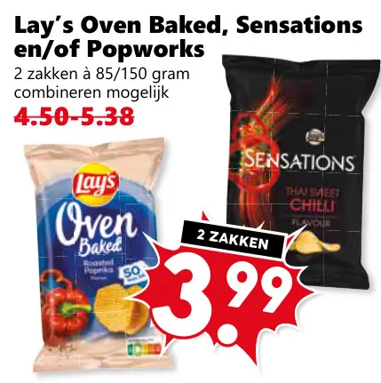Aanbieding: Oven Baked, Sensations en/of Popworks