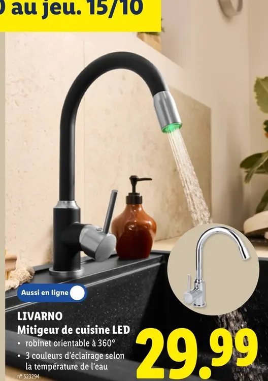 Offre: Mitigeur de cuisine LED