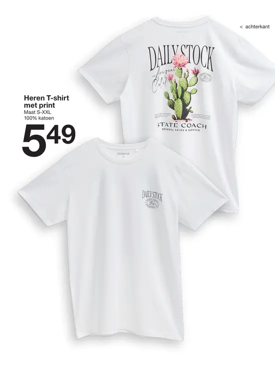 Promotie: Heren T-shirt met print