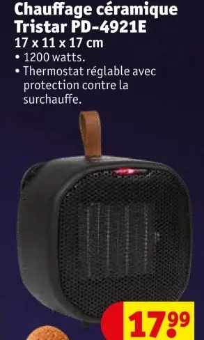 Offre: Chauffage ceramique Tristar PD-4921E