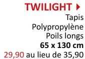 Offre: Tapis Twilight 130x65cm polypropylène vert