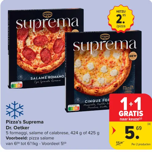 Promotie: Pizza's Suprema