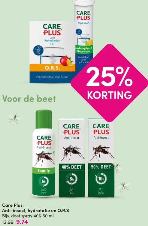 Aanbieding: Care Plus Anti-insect, hydratatie en O.R.S