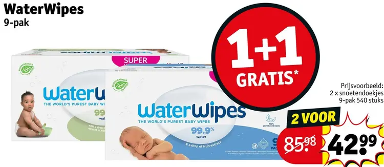 Promotie: WaterWipes 9-pack