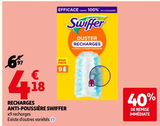 Promotie: Recharges anti-poussière