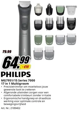 Promotie: MG7951/15 Series 7000 17 in 1 Multigroom
