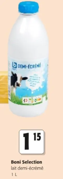 Offre: lait demi-écrémé