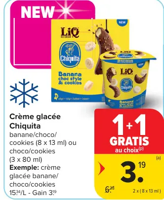 Offre: Crème glacée