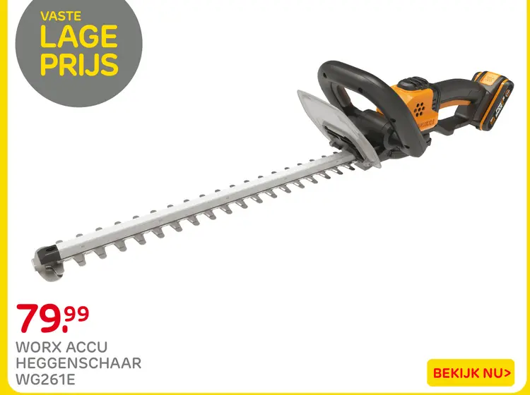 Aanbieding: Worx accu heggenschaar wg261e