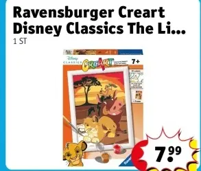 Aanbieding: Ravensburger Creart Disney Classics The Li...