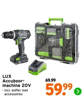 Aanbieding: Accuboormachine 20V