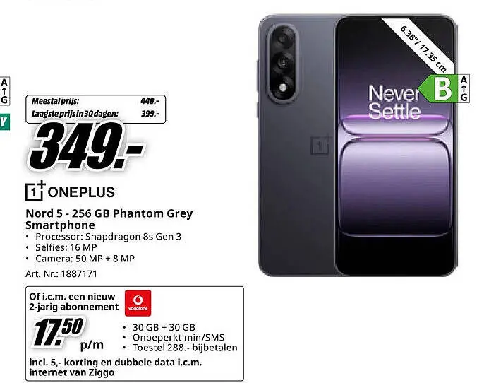 Aanbieding: Nord 5 - 256 GB Phantom Grey Smartphone