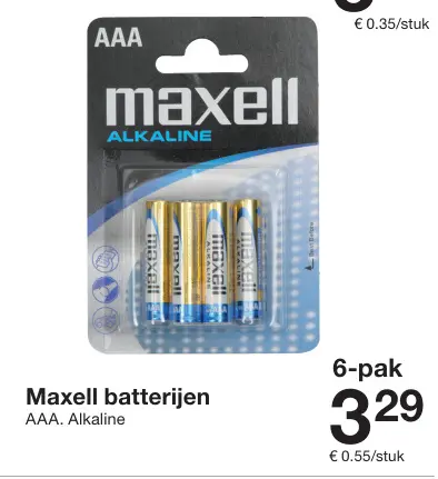 Aanbieding: Maxell batterijen