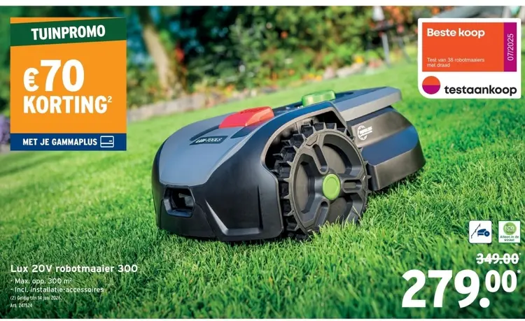 Promotie: Lux 20V robotmaaier 300