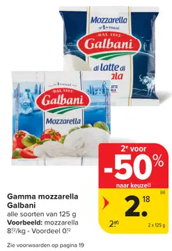 Aanbieding: Gamma mozzarella Galbani