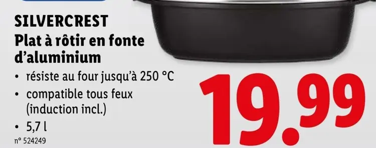 Offre: Plat à rôtir en fonte d’aluminium