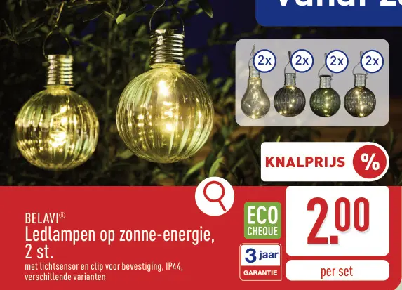Promotie: Ledlampen op zonne-energie