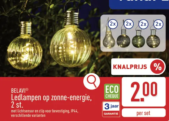 Promotie: Lampes LED à énergie solaire