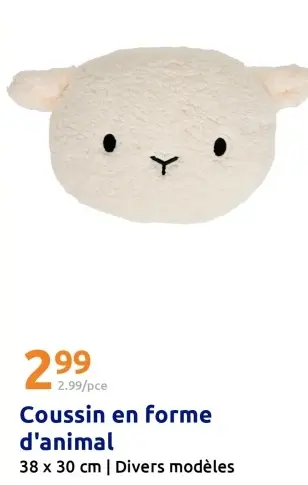 Offre: Coussin en forme d'animal