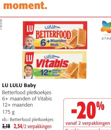 Promotie: Betterfood pletkoekjes 6+ maanden of Vitabis 12+ maanden