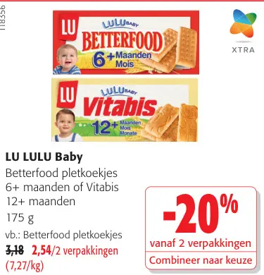 Promotie: Betterfood pletkoekjes 6+ maanden of Vitabis 12+ maanden