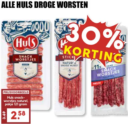 Aanbieding: Droge worsten