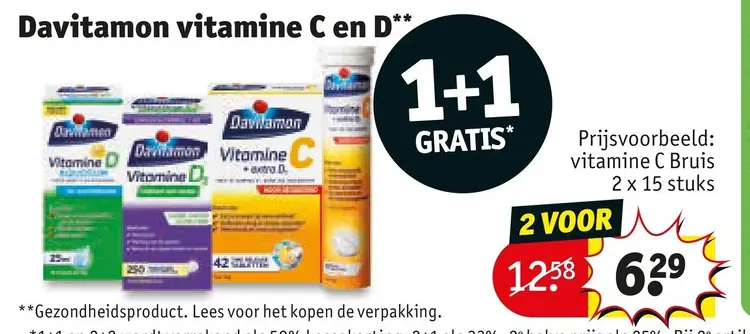 Aanbieding: Davitamon vitamine C en D