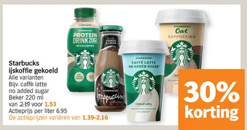 Aanbieding: Starbucks ijskoffie gekoeld
