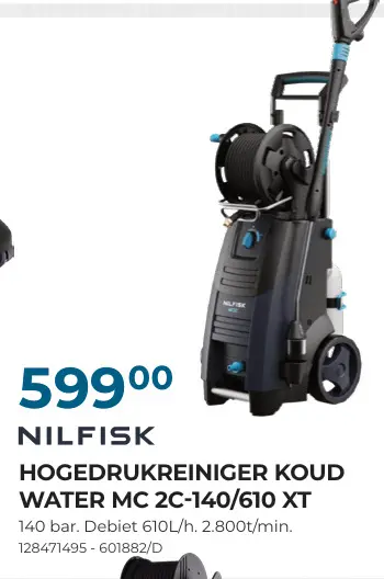 Promotie: Hogedrukreiniger koudwater mc 2c-140/610 xt