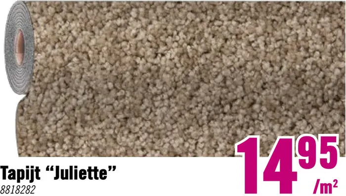 Aanbieding: Tapijt velours Juliette beige 400 cm breed