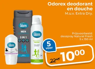 Aanbieding: Odorex deodorant en douche