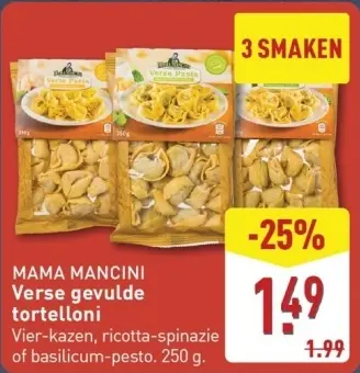 Aanbieding: Verse gevulde tortelloni 