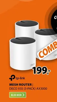 Aanbieding: TP-Link Deco X55 AX3000 Mesh WiFi 6 System (3-pack)