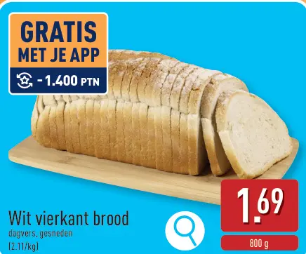 Promotie: Wit vierkant brood