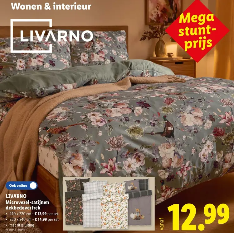 Promotie: LIVARNO Microvezel-satijnen dekbedovertrek