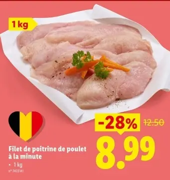 Offre: Filet de poitrine de poulet à la minute