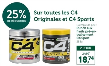 Offre: C4 Sport Punch aux fruits pré-en-traînement