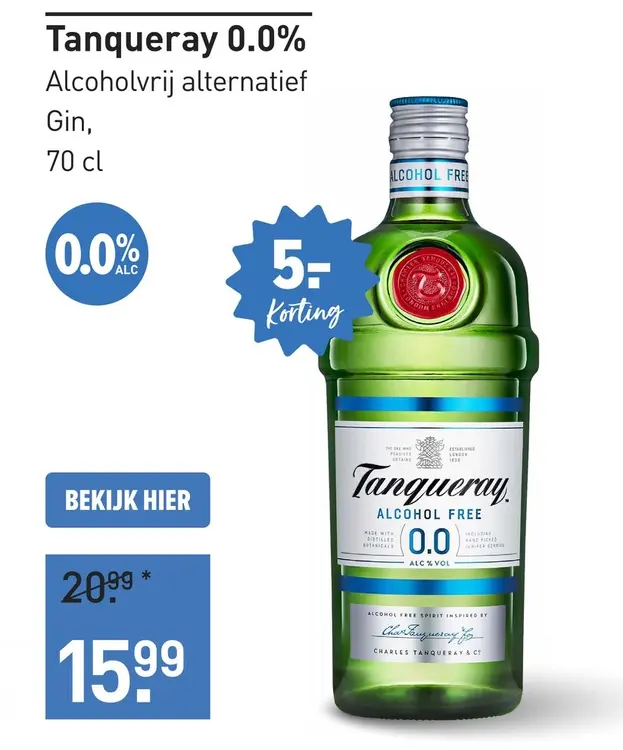 Aanbieding: Tanqueray 0.0%