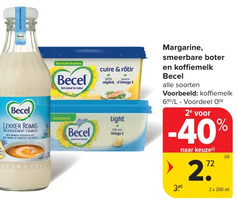 Promotie: Margarine, smeerbare boter en koffiemelk