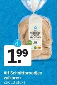 Aanbieding: AH Schnittbroodjes volkoren