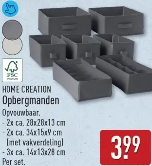 Aanbieding: Opbergmanden