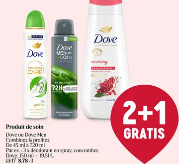 Offre: Dove ou Dove Men