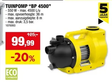 Promotie: Karcher BP 4.500 Garden tuinpomp 550W
