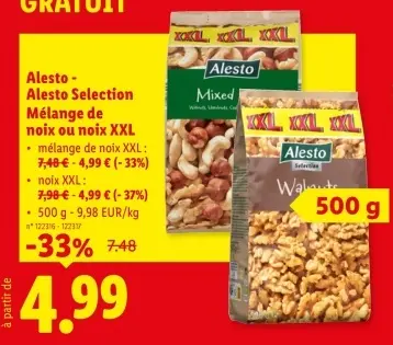 Offre: Mélange de noix ou noix XXL