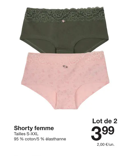 Offre: Shorty femme