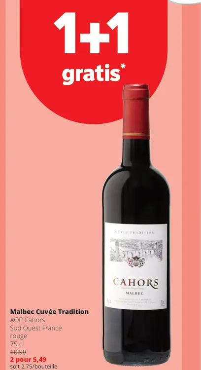 Offre: Malbec Cuvée Tradition AOP Cahors