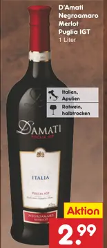 Aanbieding: D'Amati Negroamaro Merlot Puglia IGT