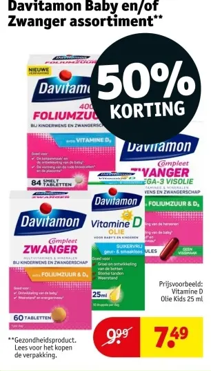 Aanbieding: Davitamon Baby en/of Zwanger assortiment